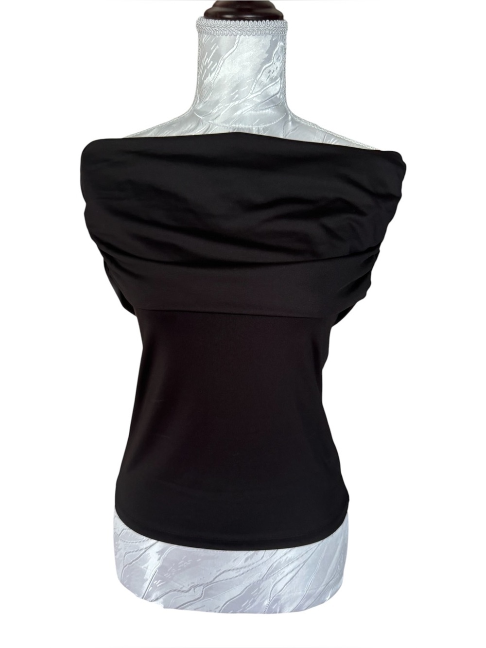 Divided Black Off‑Shoulder Women's Top